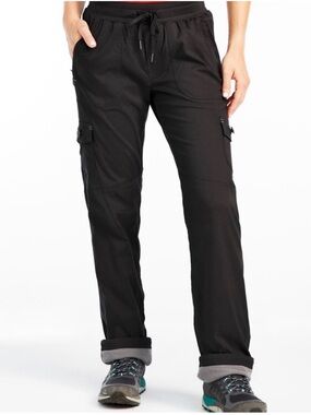 Vista Camp Lined Black Cargo Drawstring  Pants S